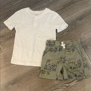 Garanimals White and Green Kids Matching Set